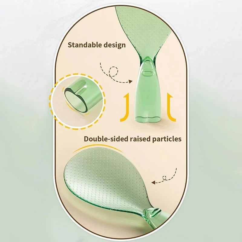 Cute Rice Spoon Standing Plastic Rice