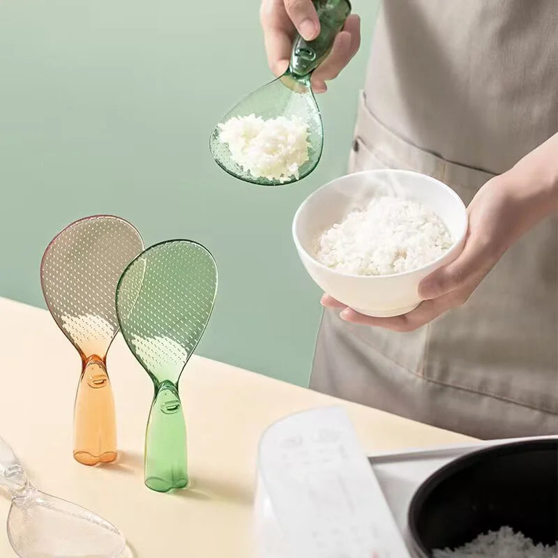 Cute Rice Spoon Standing Plastic Rice