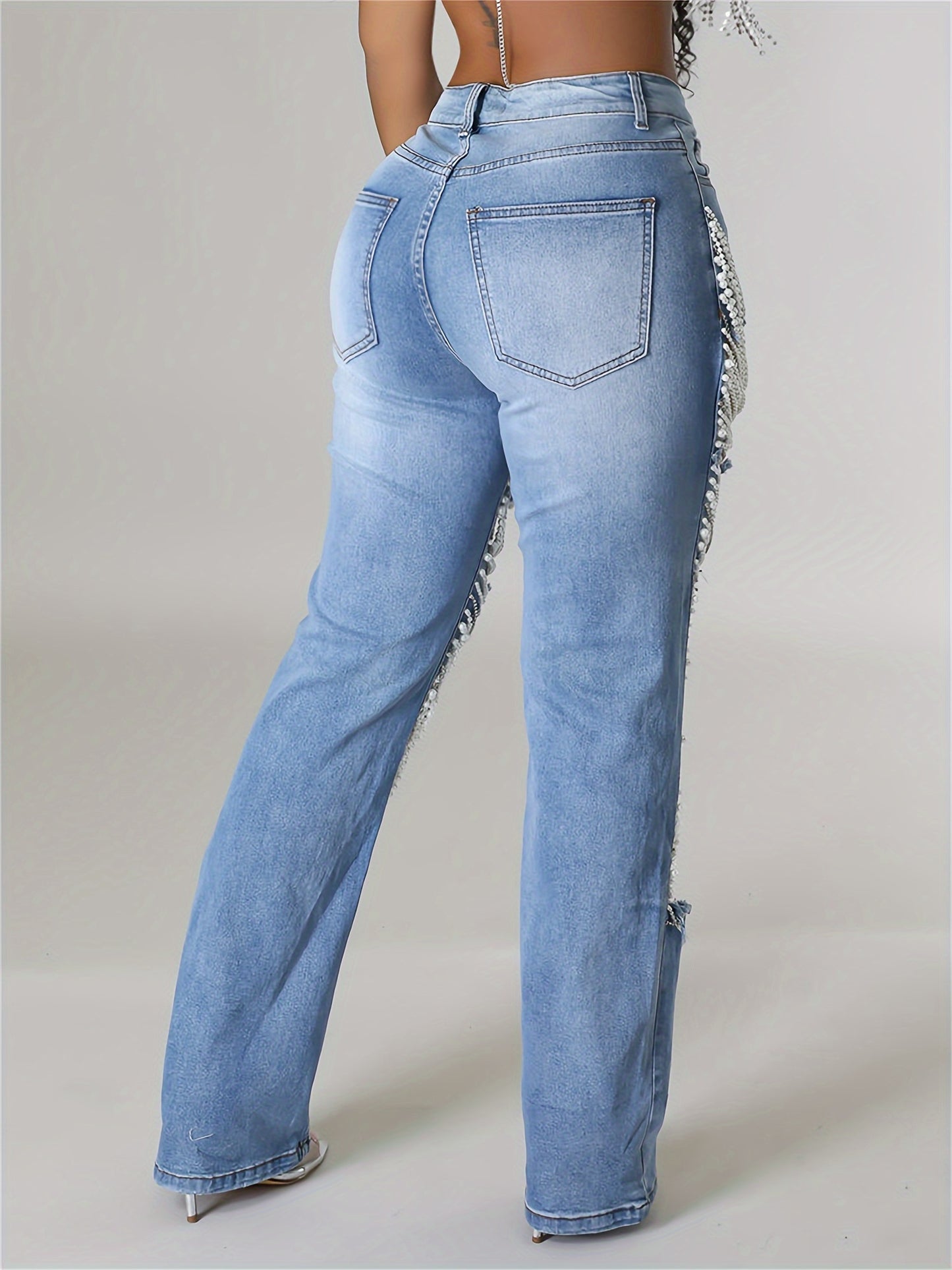 Pantalones vaqueros rectos para mujer