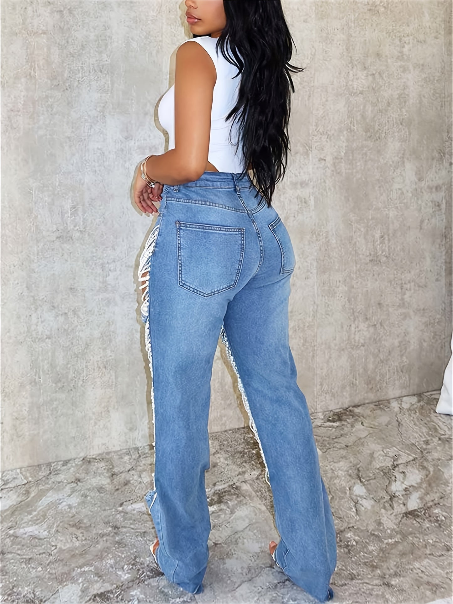 Pantalones vaqueros rectos para mujer